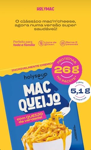 MACARRÃO PROTEICO SEM GLÚTEN HOLYSOUP MAC QUEIJO 190G