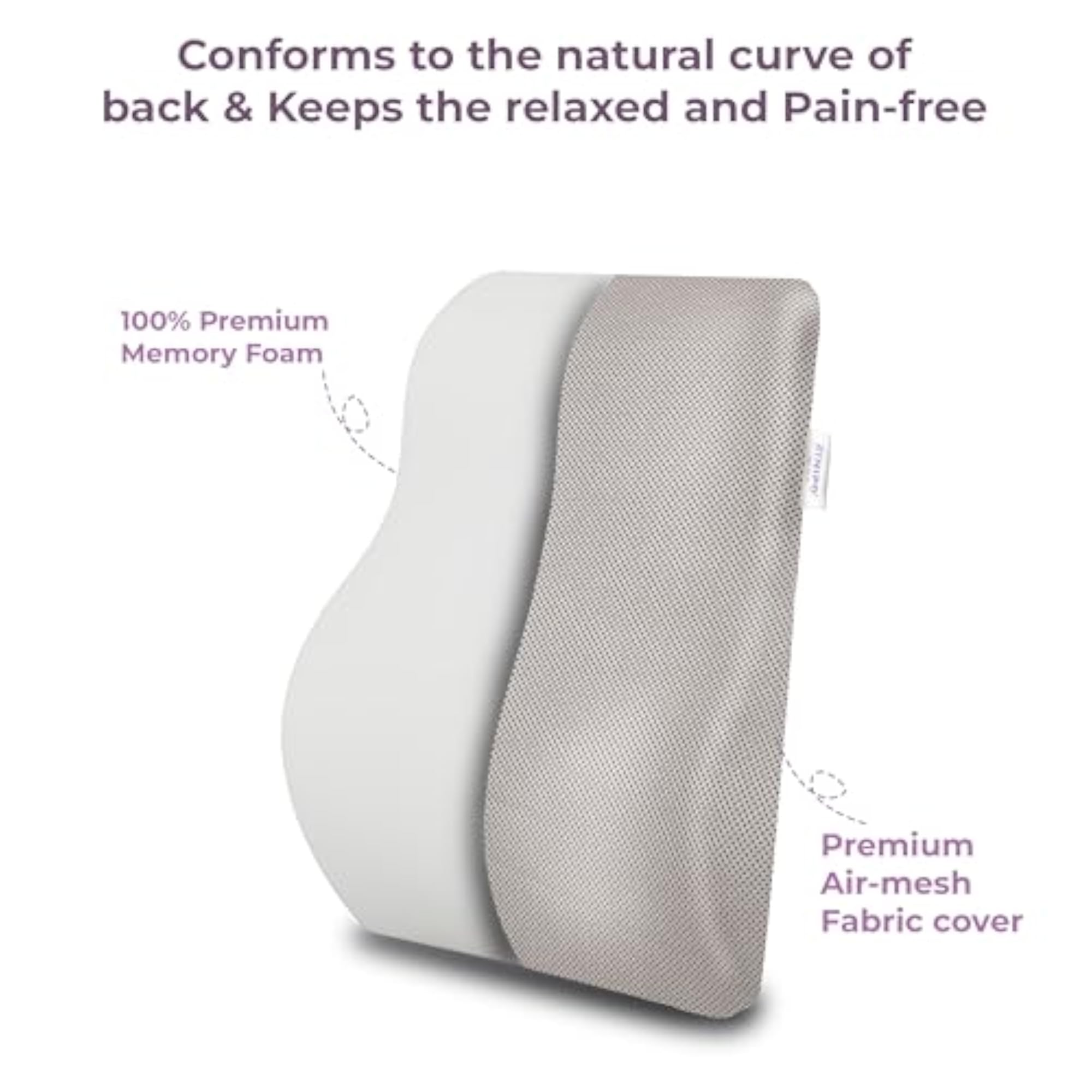 Adjustable Lumbar Support Pillow for Office
