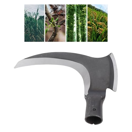 Herramienta de hoz doble de acero manganeso para jardinería miniatura 4
