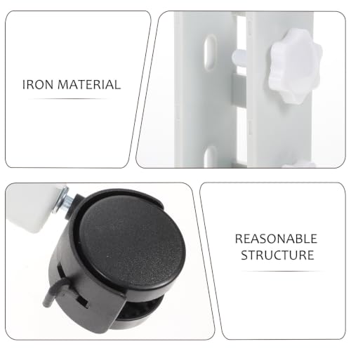 Pieds pour radiateurs infrarouges blancs en nylon et fer avec roues pivotantes x2