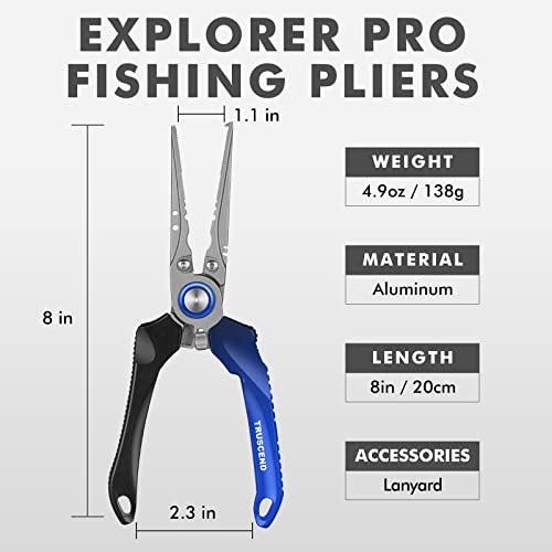 TRUSCEND Fishing Pliers Saltwater with Mo-V Blade Cutter - Image 4