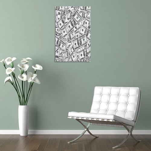 Tableau billets 100 dollars decoration salon moderne 30x45cm - 5
