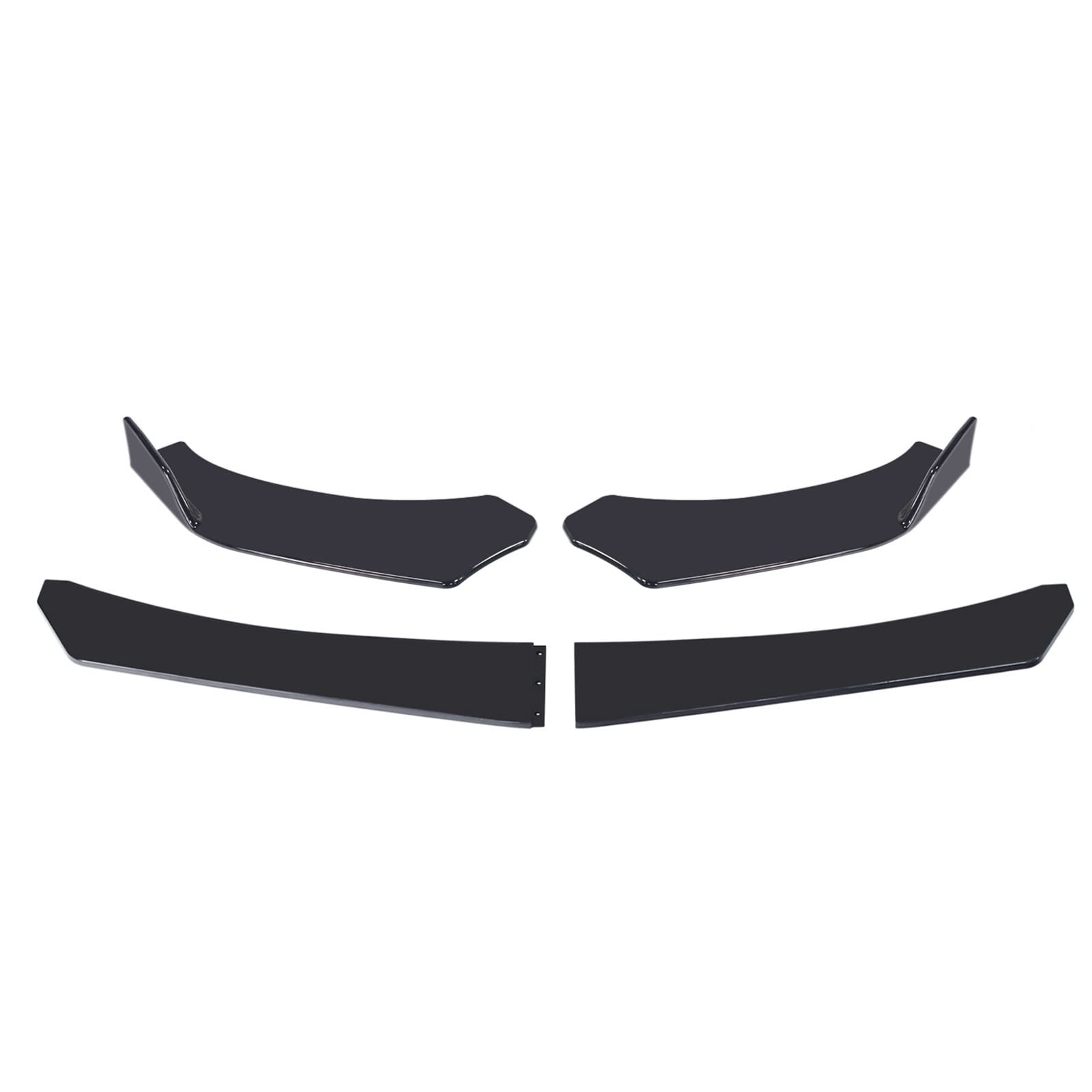 Accessoires De Voiture 4 Pièces Kit De Corps De Lèvre Pare-Chocs Avant Voiture Séparateur De Becquet ABS Pare-Chocs Séparateur Lèvre Canard Universel DDJKOG