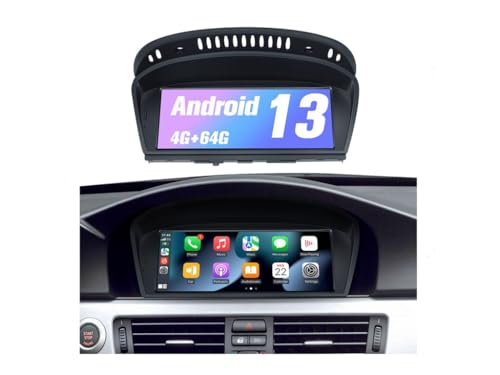 Ponskoy Car Radio for BMW 3 Series E90 E91 E92 CIC (2009-2012), 8.8 Inch Upgrade Car Radio for BMW 5 Series E60 E61 E63 E64 CIC (2009-2010) with Wireless Carplay Android Car GPS WLAN SWC BT DSP FM