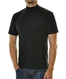 Mit Bündchen Ragman Herren Stehkragenshirt Kurzarm
