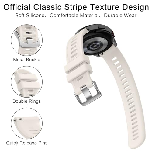 Image of Tobfit Straps Compatible with Garmin Vivoactive 5 /3,Venu Sq /Venu Watch Band for Women Men, 20mm Soft Silicone Sport Strap for Garmin Vivoactive 3 /5, Vivomove HR, Forerunner 245 /645 Music