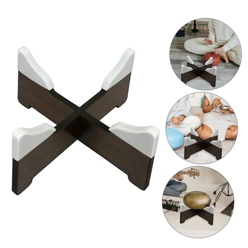Support de Tambour Handpan en Bois Évite les Rayures Base Silicone et Structure Stable Sol