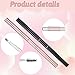Eyebrow Brush, 2 Pack Professional Dual-Ended Angled Eye Brow Brush Applicator for Eyeliner Lining Shaping and Filling Brows Lash Eyeliner (Black & Champagne)