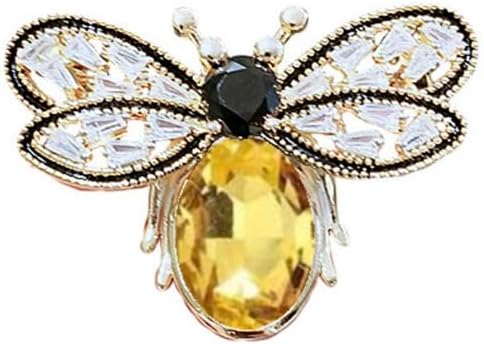 Broche de abeja de cristal con diamantes de imitación coloridos, Pin de solapa de perla de abeja Vintage para mujer, Pin de insecto de diamantes de imitación Retro, regalo de joyería