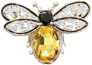 Broche de abeja de cristal con diamantes de imitación coloridos, Pin de solapa de perla de abeja Vintage para mujer, Pin de insecto de diamantes de imitación Retro, regalo de joyería
