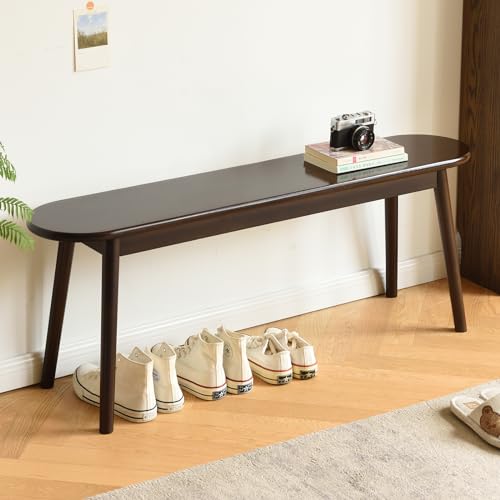 Buzleer Walnut Solid Wood Bench, 39.4