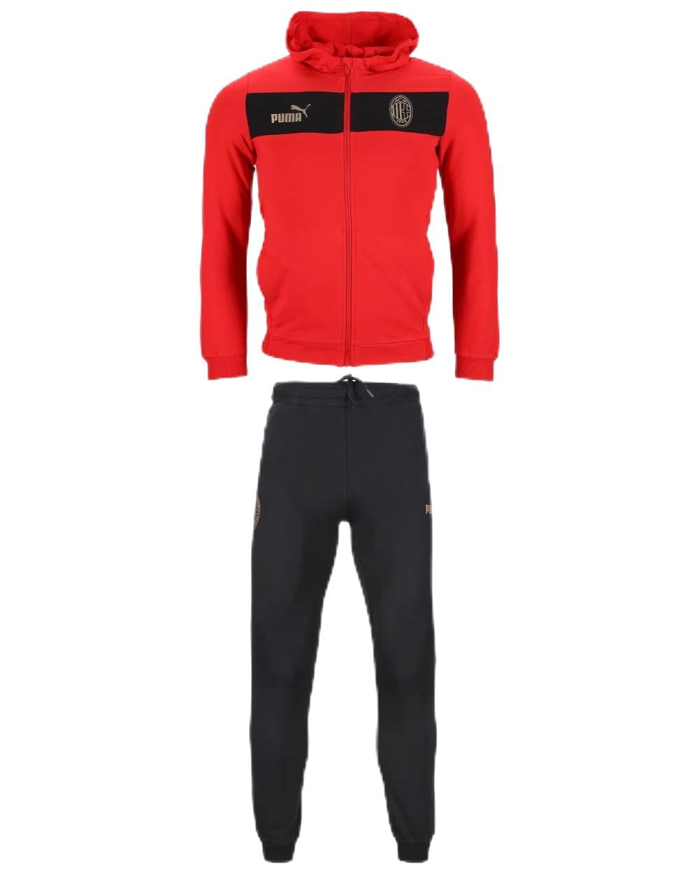 PUMA tuta completa AC Milan Fan Suit Color Block Ragazzo Cotone 2024 25