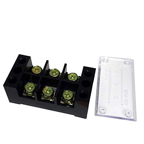 Bloque de terminales TB-6003L de 3 posiciones con cubierta protectora para conexiones de 60A 4