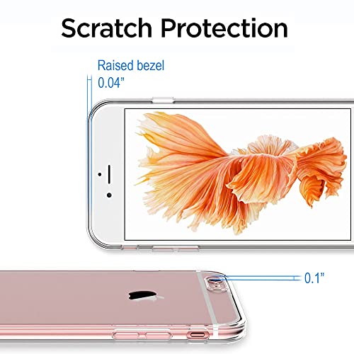 Image of WOW IMAGINE Crystal Clear Transparent Back Case Cover Compatible Apple iPhone 6| iPhone 6s Full Device & Camera Protection Shockproof TPU Silicone Back Cover Case - Transparent