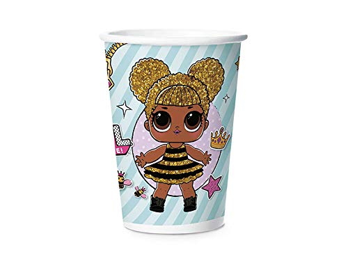 Regina COPO PAPEL 180ml r515 BONECA LOL - Pacote de 08 Unidades