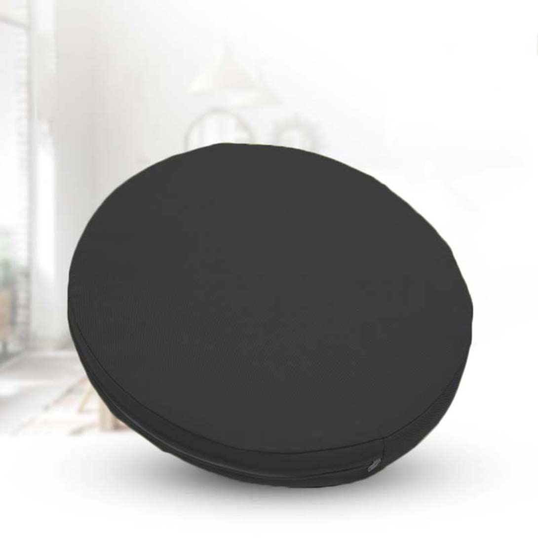 Ggoty Black Thick 5/8Cm Chair Seat Pads Round,Outdoor Indoor Waterproof Seat Cushion Chair Cushions Pads For Garden Patio Dining Kitchen (45 * 45 * 5Cm,)