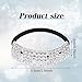 3pcs Sparkly Rhinestone Pony Tails Hair Ties Crystal Ponytail Holders Hair Ties Elastic Scrunchies for Thin Thick Hair Rhinestone Hair Accessories for Women Girls Silver