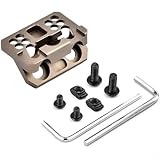LEESEN Scout Light Mount,M300 M600 Weapon Scout Light M lok Base M300 M600C Flashlight Offset 45 Degree Mount Bracket for MLOK Keymod Accessories (Color : Brown)