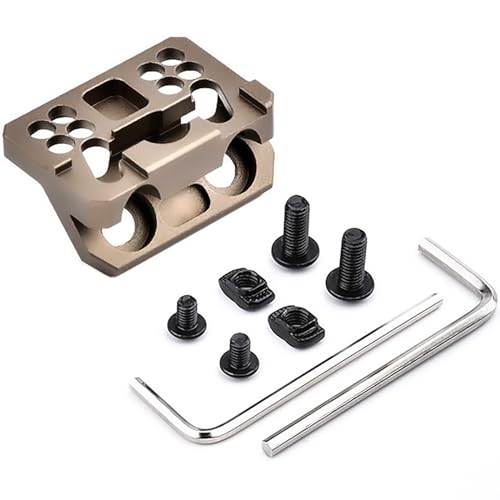 LEESEN Scout Light Mount,M300 M600 Weapon Scout Light M lok Base M300 M600C Flashlight Offset 45 Degree Mount Bracket for MLOK Keymod Accessories (Color : Brown)
