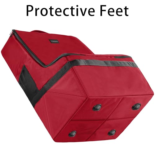 Image of YOREPEK Car Seat Travel Bag, Padded Car Seats Backpack for Air Travel, Heavy Duty Carseat Travel Bag for Airplane, Airport Gate Check Bag (Red)