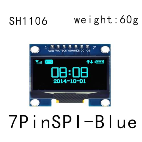Image of gotor sh1106 1.3 inch 128x64 OLED Display Module SPI self-Luminous Display Screen