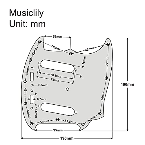 Plaque De Protection Pro à 9 Trous Pour Guitare électrique Squier Sonic Mustang SS - 10