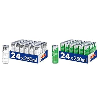 Red Bull Energy Drink White Edition 24 x 250 ml Cans Disposable & Red Bull Energy Drink Green Edition 24 x 250 ml Cans Disposable