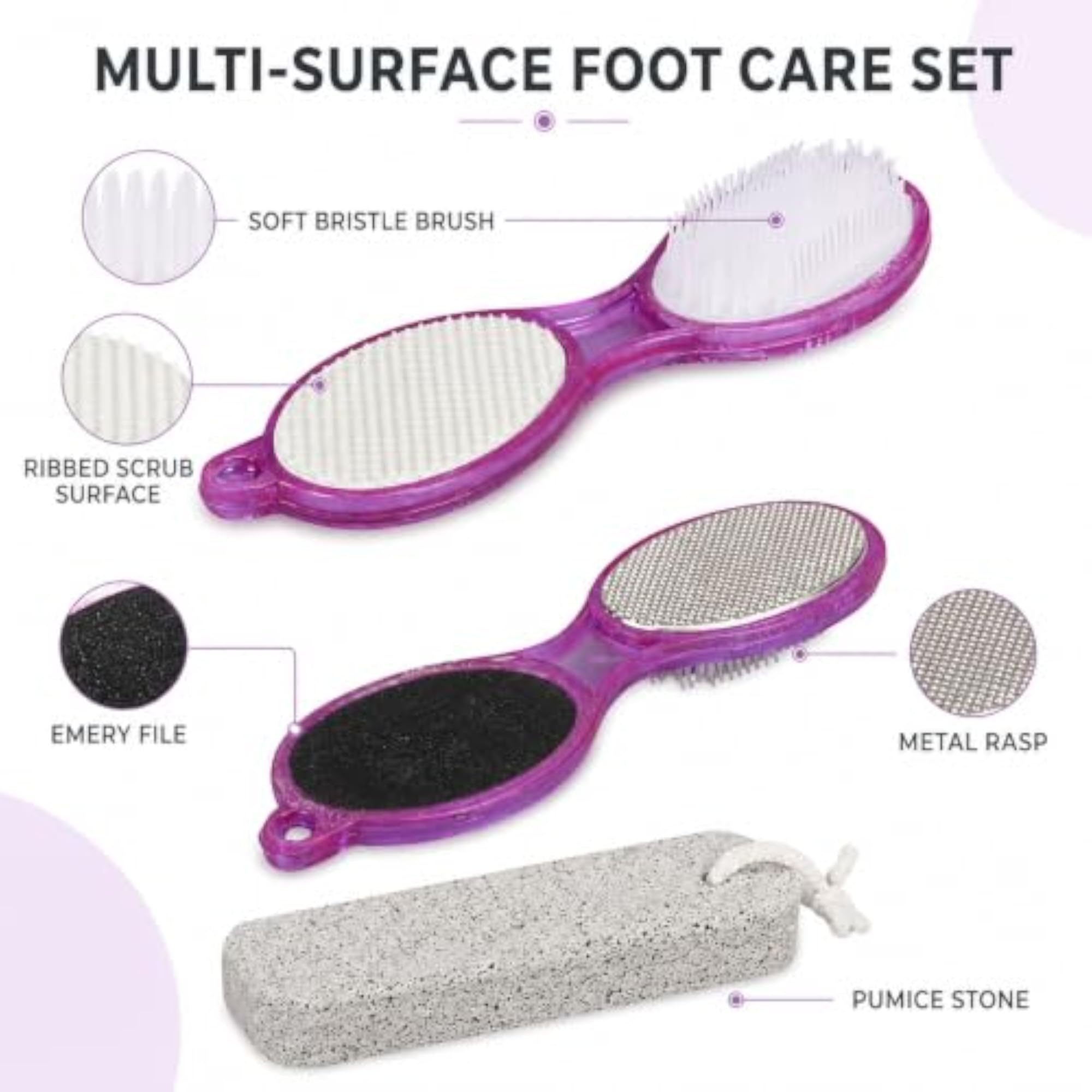 Foot Scrubber for Dead Skin, Combo Set