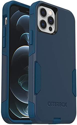 OtterBox iPhone 12 & iPhone 12 Pro Commuter Series Case - Bespoke Way (Blazer Blue/Stormy SEAS Blue), Slim & Tough, Pocket-Friendly, with Port Protection
