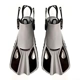 Qualoramall Schnorchelflossen, professionelle Silikon-Schnorchelflossen, verstellbare Tauchflossen,...