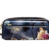 Zwei Reißverschlusstaschen, das Stiftetui fühlt sich weich an, schön und modisch