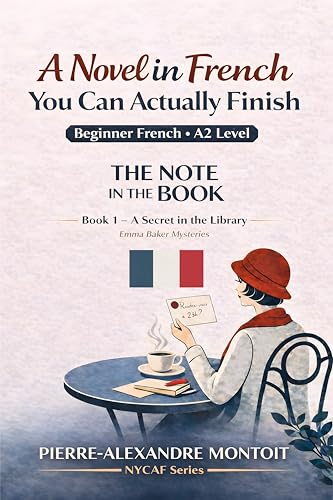 Image of A Novel in French You Can Actually Finish: The Note in the Book: A Secret in the Library (Emma Baker Mysteries t. 1) (French Edition)