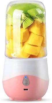 Mini liquidificador portátil, mixer usb, shake portátil, suco, vitamina, blender pessoal, liquidificador bivolt, copo mixer recarregável, 300ml. (Rosa)