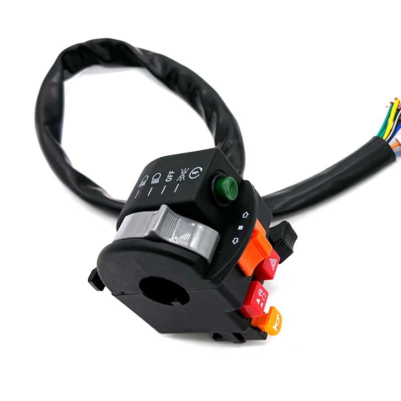 botón de Arranque Moto Interruptores motocicleta Para estrangulador, botón bocina, señal, arranque eléctrico, faro, interruptor controlador manillar Interruptor de Manillar de Motocicleta