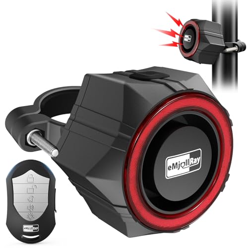 eMjollRay 110dB Fahrrad Alarmanlage mit Fernbedienung USB Wiederaufladbar...