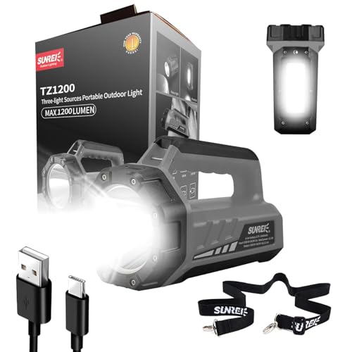 SUNREI-1500LM-Rechargeable-Box-Flashlight-10400mAh-Emergency-Lantern SUNREI 1500LM Rechargeable Box Flashlight, 10400mAh Emergency Lantern - Image 1