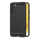 AICEK Compatibile con Samsung Galaxy S22 Plus 5G Cover, Protettiva Silicone Custodia per Samsung S22 Plus 5G Bumper Case Molle di Sottile Antiurto Nero