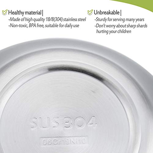 Haware Heavy 18/8(304) Stainless Steel Bowls(Double Walled), 12 Oz Kids Toddlers Feeding/ Soup/ Snacks Bowls, Unbreakable And Dishwasher Safe(4 Pack) #TOP3