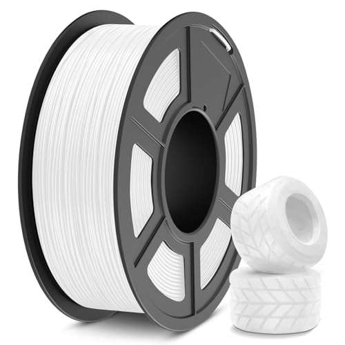 Image of SUNLU TPU 3D Printer Filament 1.75mm, High Speed 95A TPU Filament, 1KG Flexible 3D Filament for Fast Printing, Dimensional Accuracy + /- 0.03mm, Suitable for Most FDM 3D Printers. (White)