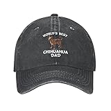 lamppe berretto da baseball world's best chihuahua papà cappello regolabile sport cap unisex per uomo donna nero, nero , etichettalia unica