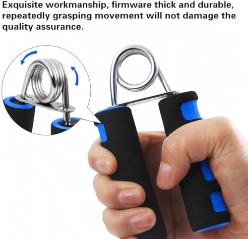 Image of Fitfix Hand Exerciser (V Shape) Hand Grip Strengthener with Foam Handle, Hand Gripper for Men & Women for Gym Workout Hand Exercise Equipment to Use in Home [pack of 1 ps] colour Blue