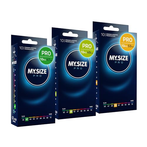 My.Size Pro Condom Size 1,2,3-47,49,53 Mm, 3X10 Condoms - Perfect Fit And A Suitable Size For Everybody