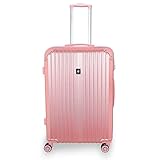 ROYAL SWISS Maleta ANDERMATT, Grande 28” rígida ABS expandible candado de seguridad (Rosa)