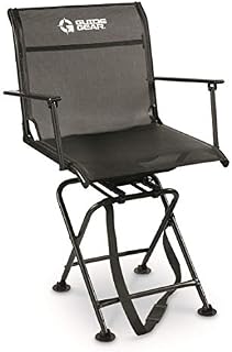 Guide Gear Big Boy Comfort Swivel Hunting Blind Chair with Armrests, 500 lb
