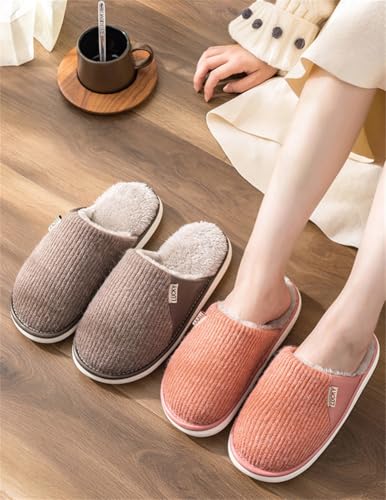 Men Women Slippers Winter Furry Shoes Slides Anti-slip Memory Foam Shoes Plush Couple Slippers Indoor Outdoor Cozy Warm Shoes3