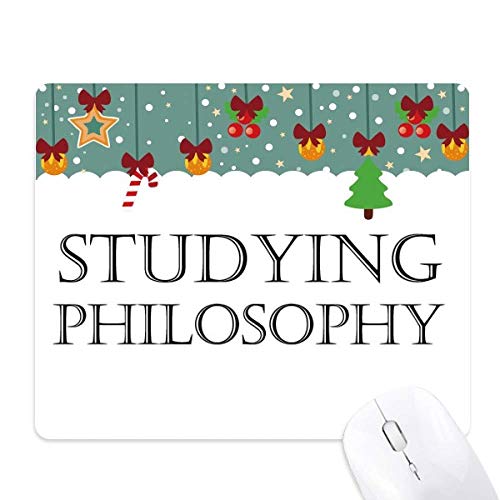 Tapis de souris Noël en caoutchouc tapis de bureau philosophie antidérapant