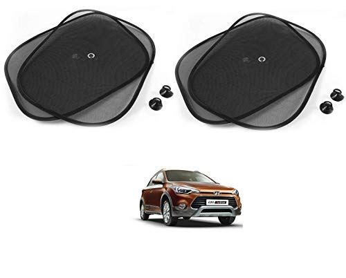 Image of Kozdiko Black Color Chipokoo Car Window Side Sunshade Curtains Set of 4 Pcs for Hyundai i20 Active