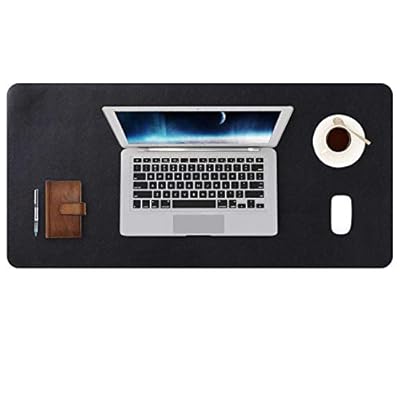 DOBAOJIA Alfombrilla de Ratón Extendida Mousepad Tapete de Escritura Estera Oficina Alfombrilla de Escritorio Protector Escritorio, Cuero PU Impermeable + Gamuza Antideslizante (80 x 40 cm Negro) | Ya disponible en tu tienda friki favorita! En mundofriki.es!