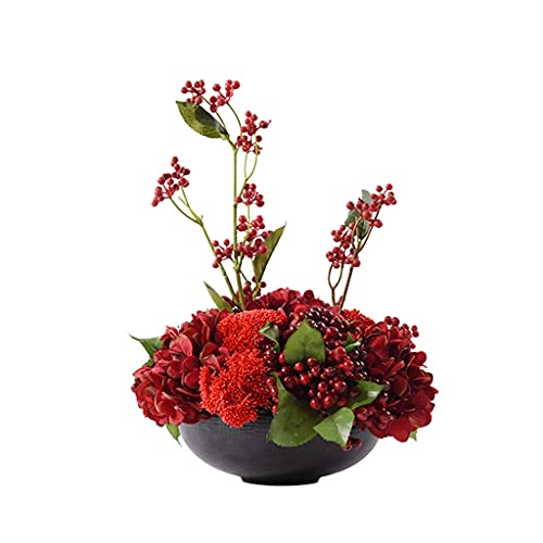 Indoor-Zuhause Künstliche Blume Rote Beerenbaum Gefälschte Blume Wohnzimmer Couchtischdekoration Geeignet for Hochzeit Bankett Party Studienraum Dekoration Künstliche rote Rosen Blume ( Color : Rot ) Cover