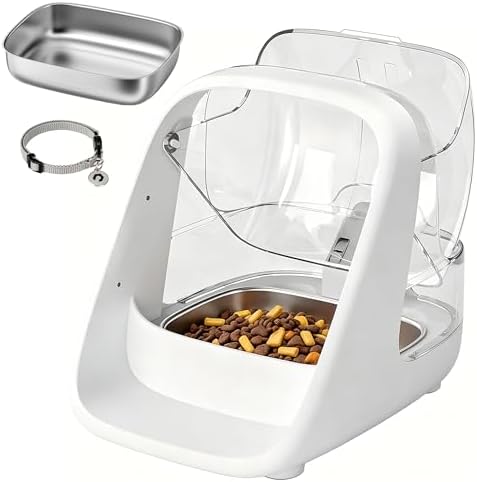 Microchip Cat Feeder for Multi-Cat Homes, RFID Pet Feeder that St...